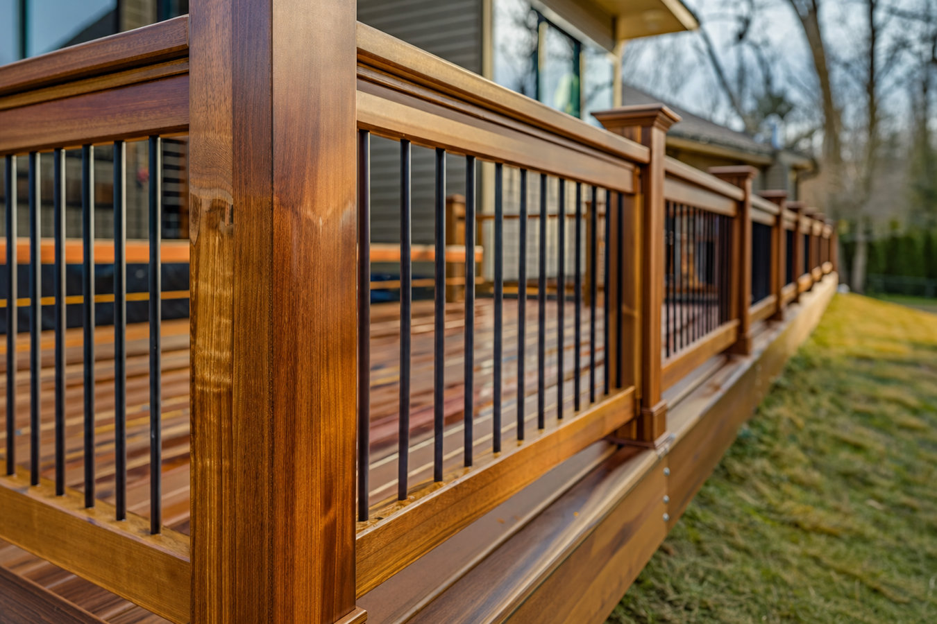 Deck railing installation